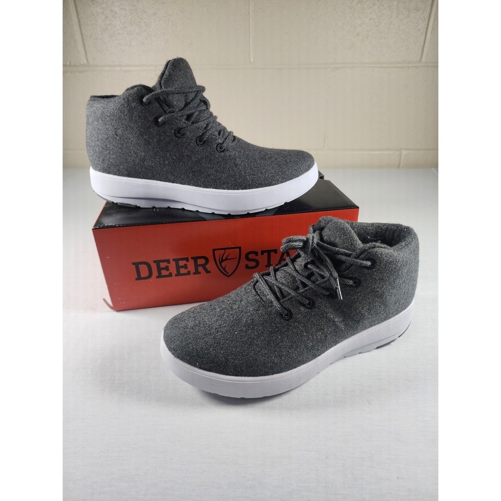 Deer Stags Waylon Mens Grey Felt Chukka Sneakers Memory Foam‎ Shoes Size 9